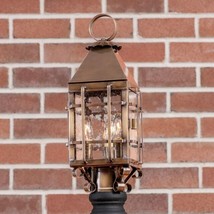 Barn Outdoor Post Light in Solid Antique Copper - $379.95