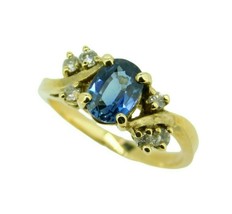 Authenticity Guarantee 
14k Gold Beautiful 1.35ct Blue Genuine Natural S... - £724.09 GBP