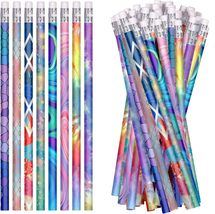 24 Pcs Wooden Pencils with Eraser Assorted Colorful Pencils Fun Pencils, 24 - £4.69 GBP