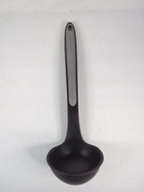 Calphalon Nylon Solid Ladle 1/2 Cup 4 Ounce Black Gray Silicone 12.5&quot; - £13.53 GBP