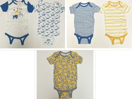 Little Star Organic Baby Bodysuits 5 Piece ROARING PARTY Newborn &amp; 24 Months - £9.61 GBP