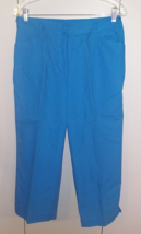 Sag Harbor Ladies Blue 100% Cotton Cropped PANTS-12P-NWT-$28-NICE - £11.00 GBP
