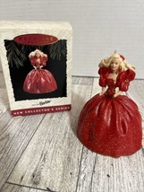 1993 Hallmark Keepsake Christmas Ornament  Holiday Barbie Series #1 Red Dress - £6.21 GBP