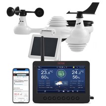 7-in-1 Solar-Powered Wi-Fi Weather Station 7&quot; TFT with Outdoor Sensor - $2,314.65 MXN