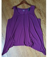LANE BRYANT Womens Top Size 26/28 Sleeveless Asymetrical Top Blouse NWOT - $8.86