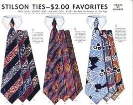 Vintage RETRO Mens Neckties Stilson Tie Ad 1940S 8X11 Great Colorful  no3 - $455.27 MXN