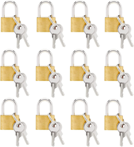 Small Luggage Locks with Keys 12 Pack 1.2-Inch - Mini Padlocks for Locke... - $18.79