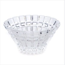 Crystal Oval Bowl Dish USSR Cross Hatch Pattern Diamond Cut Block Design... - £23.66 GBP