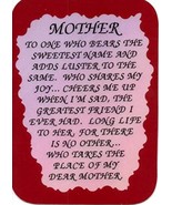 Mother To One Who Bears The Sweetest Name 3" x 4" Love Note Inspirational Saying - $3.99