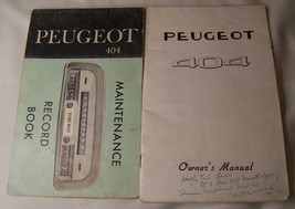 1960s PEUGEOT 404 OWNERS MANUAL MAINTENANCE RECORD BOOK - $9.89