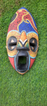 beaded wooden Mask from Africa,for wall hanging, African wall hanging,wall decor - £108.24 GBP