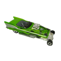 Hot Wheels Vintage 2001 &#39;57 Roadster Green Flames Loose Diecast Car - $11.26