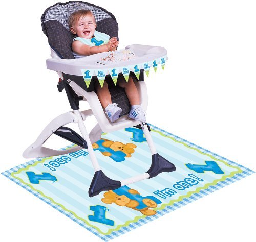 Creative Converting Bears First Birthday High Chair Kit, Blue - $3.80