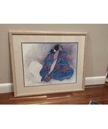 RARE RC GORMAN (1931-2005) Hand Signed 1977 LITHOGRAPH Framed BLUE BLANK... - £394.88 GBP