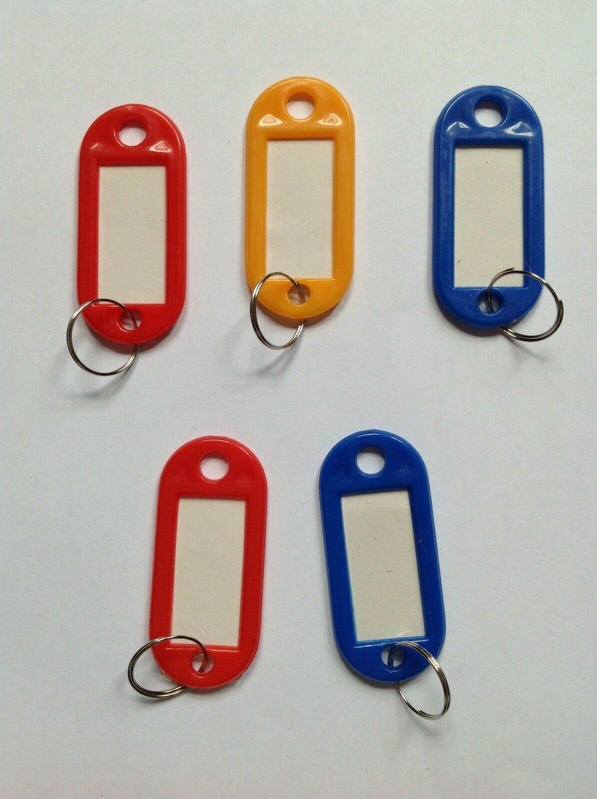 Lot of 5 Color Coded Key Tags  Keyring  with Label   Keychain New - $9.69