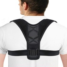 Back Correct Humpback Posture Clavicle Corrector Support Brace Strap Belt Black - £8.78 GBP