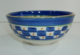 Vintage Liz Vigoda Ceramic Bowl In Blue, Green, Cream - $18.69