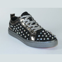 Mens Fancy Shoes By FIESSO AURELIO GARCIA, Spikes Rhine stones 2413 Black image 2