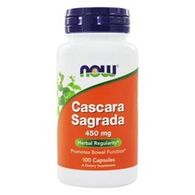 NOW Foods Cascara Sagrada 450 mg., 100 Capsules - £7.13 GBP