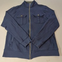 Mark Law Luxury Men's Blue Cotton Full Zip Long Sleeve Pocket Jacket Size Medium image 13