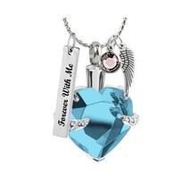 Perfect Baby Blue Crystal Pendant Urn - Love Charms™ Option - £23.80 GBP