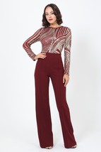 Sophisticated Gold Sequins Bodice Jumpsuit - $49.00