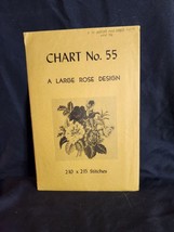 Vtg rare Babs Fuhrmann petit point Chart No. 55 A Large Rose Design - £18.75 GBP