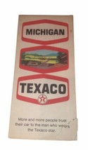 Vintage 1970 Texaco Michigan State Highway Gas Station Travel Road Map~B... - £6.22 GBP