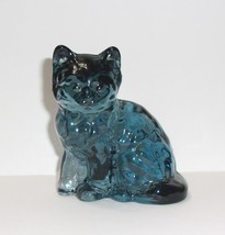Mosser Glass Midnight Blue Purple Persian Cat Kitten Figurine 3 - £16.68 GBP