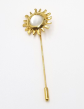 VTG Smithsonian Avon Sunburst Opalescent Cabochon Sun Gold Tone Stick Pin - £10.27 GBP
