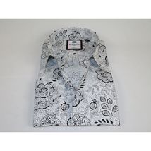 Men's Shirt By CASILA Turkey Cotton Blend Long Sleeves 501700-05 Black Floral image 3
