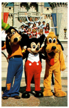 Goofy Mickey and Pluto Walt Disney World Florida Postcard Posted 1981 - £5.22 GBP
