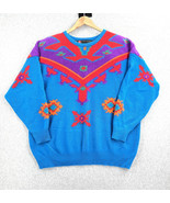 Vintage IB Diffusion 1990 89’s Lambswool Angora Blend Geometric Sweater 3XL - $523.12 MXN