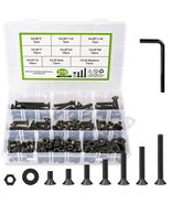 1/4-20 Grade 10.9 Hex Socket Flat Head Bolts Nuts Washers Kit - $26.68