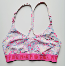 PINK Victoria&#39;s Secret Sport Ultimate Lightly Lined Floral Sports Bra Medium - £19.91 GBP