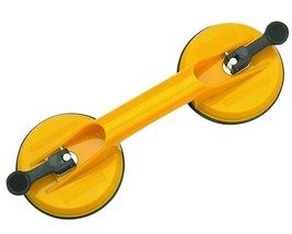 Suction Cup Lifter 2 Grip Cups 125 Pounds Glass Metal Plastic Smooth Surface - £20.99 GBP