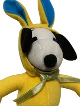 Peanuts Snoopy Yellow Easter Bunny Rabbit Plush 8” - £6.99 GBP