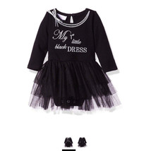 Bonnie Baby Baby Girls Appliqued Knit Tutu One-Piece Dress, Black, 18 Mo... - £12.12 GBP