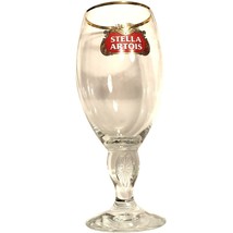 Stella Artois Belgium Beer Chalice Glass 50cl Gold Rim Star - $14.99