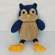 Old Navy Ribbed Corduroy Bean Plush Stuffed Animal Large Navy Blue Tan O... - £7.75 GBP