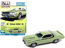 1973 Plymouth Road Runner 440 Mist Green with Black Stripes and Green Interior &quot; - $23.64