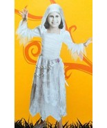 Girls Mummy  Halloween Costume White &amp; Silver Hooded Dress-size 7/8 - $12.87