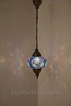 LaModaHome Pendant Chandelier LAMP Turkish Tiffany Moroccan Mosaic Hanging Ceili - £31.57 GBP
