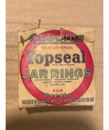 Vintage Top Seal Jar Rings No.10 w/Box &amp; 14 Rings *Open w/Wear* cc1 - $17.76 CAD