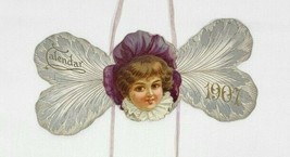 1907 Die Cut Hanging Calendar With Victorian Girls And Angel Calendar Co... - $217.80