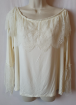 Boston Proper XL ivory lace top - £22.70 GBP