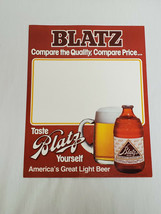 ORIGINAL Vintage 1983 Blatz Beer 11x14&quot; Advertisement Sign - $49.49