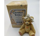 Cherished Teddies Vintage Resin Bear Figurine Sara Love Ya 1991 #950432 - $9.89