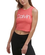 Calvin Klein Womens Performance Cropped Logo Top Color Radiance Size 2XL - £29.54 GBP