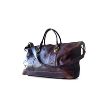 Vintage MARINO ORLANDI Bag Brown Leather LARGE 22&quot; Travel Bag - £649.22 GBP